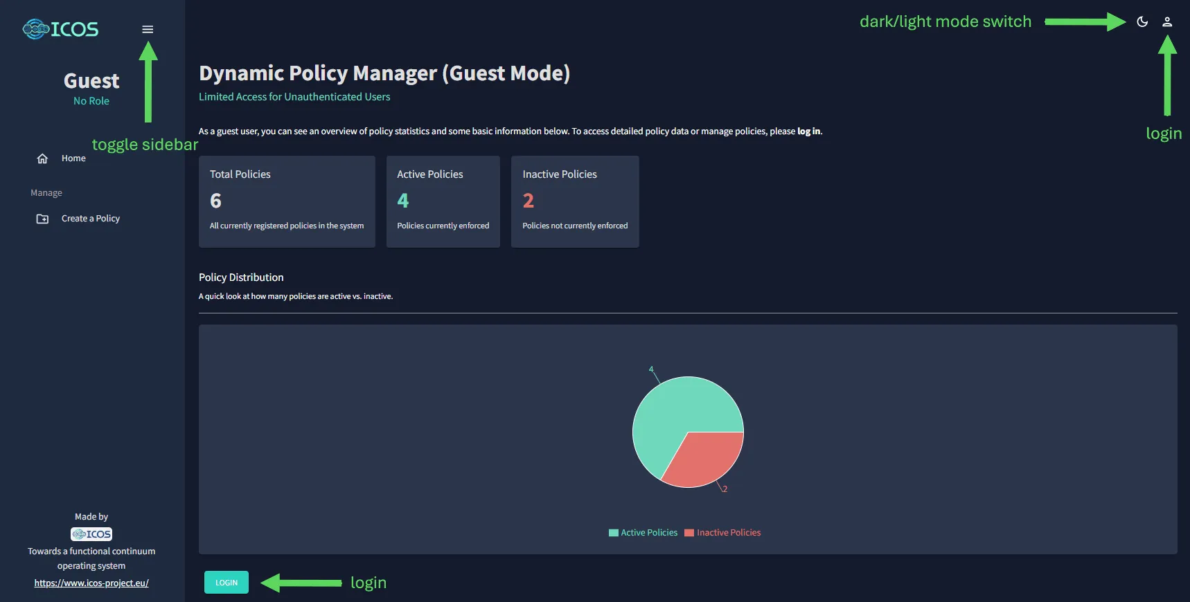 Guest Mode Homepage